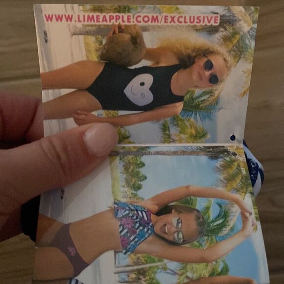 NWT LIMEAPPLE- "SALTY" STRIPE BIKINI SWIMSUIT- Size 16 - Picture 8 of 8